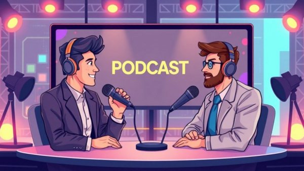 Podcast screen discussing longevity with two experts