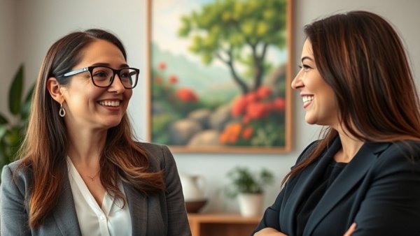 Discussion on longevity and body clock control with two professionals, smiling in studio.