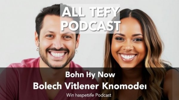 Longevity podcast cover featuring smiling hosts.