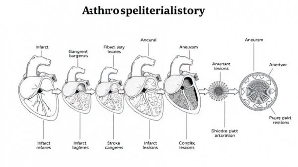 Atherosclerosis progression chart related to longevity diet.
