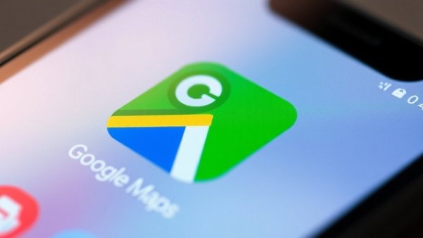 Google Maps app on smartphone screen, best marketing tools for SMBs.