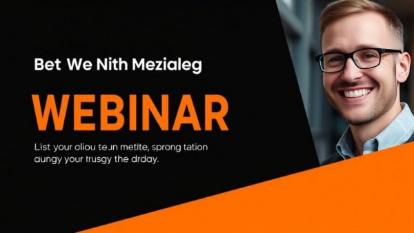 Webinar banner on off-page SEO strategies with smiling man.