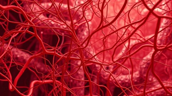 Complex arterial network demonstrating zinc's role in protecting against aging.