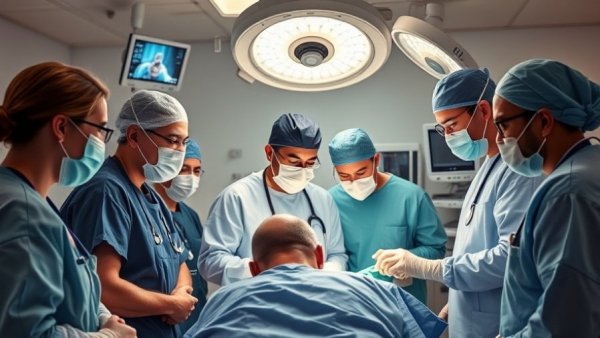 Medical staff addressing patient care under cyberattack threat.