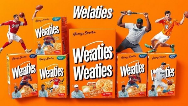 Wheaties cereal boxes collage, branding challenges in focus.