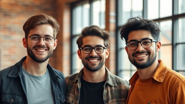 Confident young entrepreneurs indoors, related to dispute-tracking automation for SMBs.