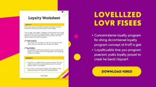 Launching a loyalty program concept worksheet with vibrant design.
