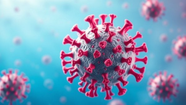 COVID-19 variant BA.3.2 with protruding spikes, 3D rendering.