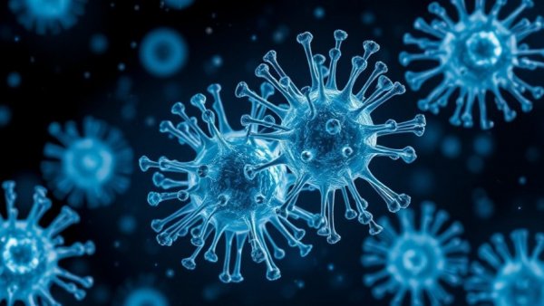 Modified immune cells targeting a cancer cell in a vibrant, glowing illustration.