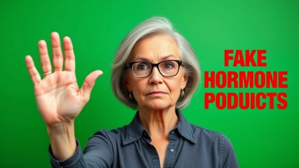 Awareness against fake hormones, stop gesture