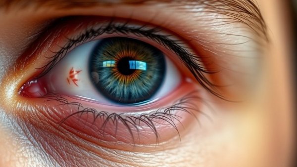 Detailed close-up of a human eye with natural lighting.