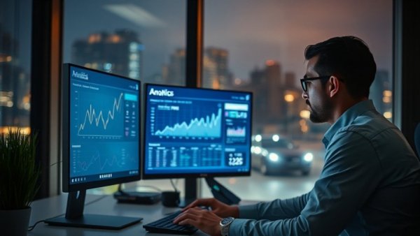 Man analyzing analytics in office; Local SEO tips