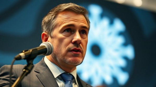 Professional speaker discussing AI investments for small businesses at a conference