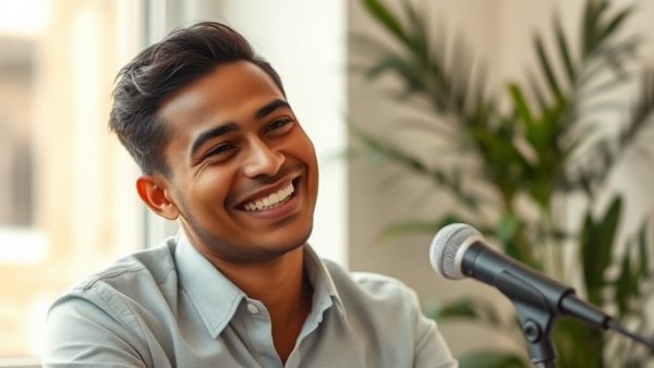 Smiling person discussing the Pace Space Grace communication framework.