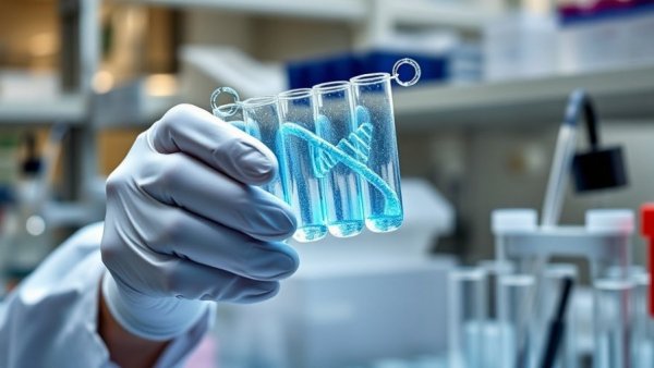 Scientist in lab with DNA helix overlay, longevity science news