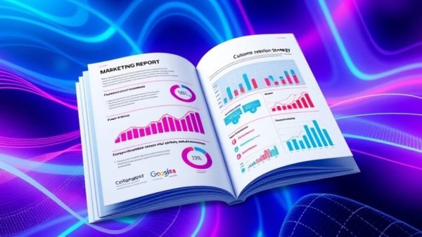 Colorful customer retention strategies report with abstract background.