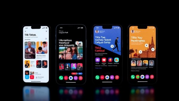 Four smartphones showcasing TikTok Campus Hub for University of Southern California