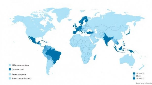 World maps comparing milk consumption and breast cancer incidence.