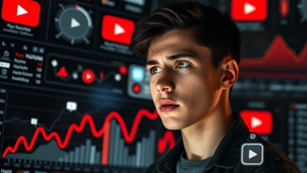 YouTube algorithm changes for business concept with analytics.