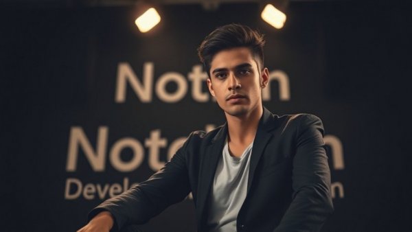 Young man in spotlight representing Notion workspace AI agents