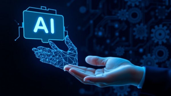 Machine-First Architecture concept with AI-human interaction illustration