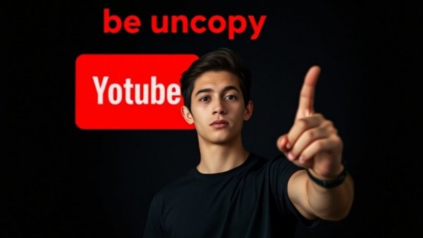 Signature concepts for YouTube videos with confident pointing male.