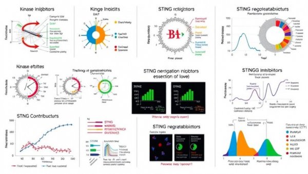Diagrams of kinase inhibitors affecting microautophagic degradation of STING.