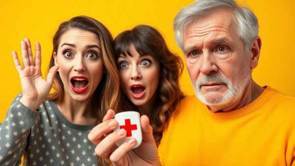 Lower Your A1C Levels: Surprised expressions with glucose meter.