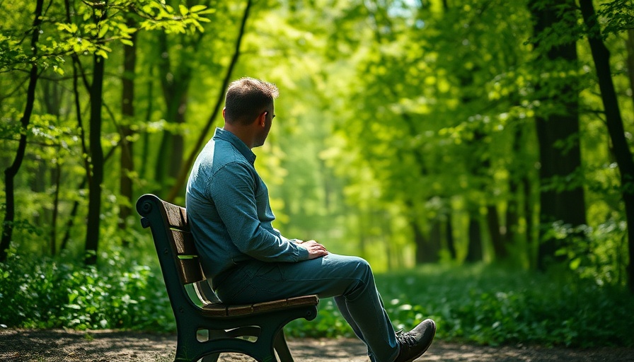 Man enjoying solitude in a green forest, highlighting benefits for longevity.