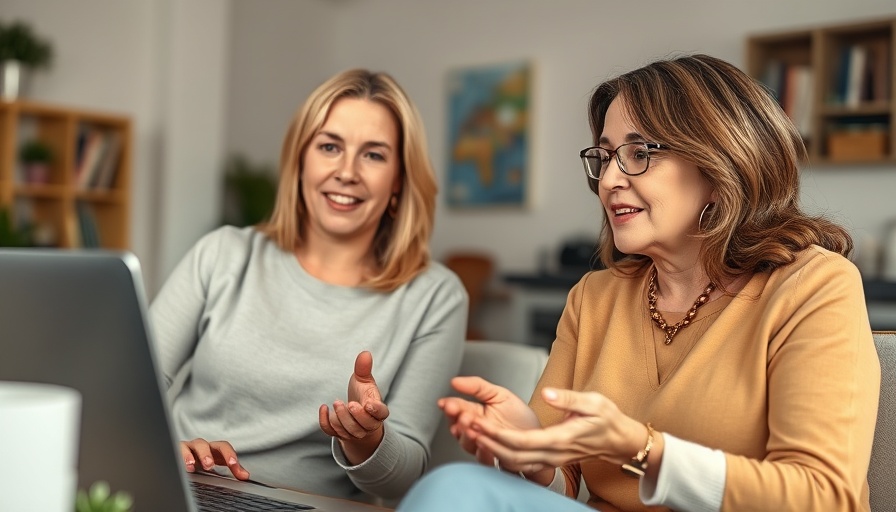 Two women discussing fasting health benefits, indoor video call setting.