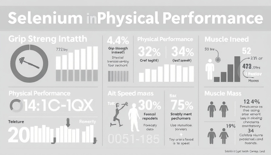 Selenium intake and gait speed relations table with data.