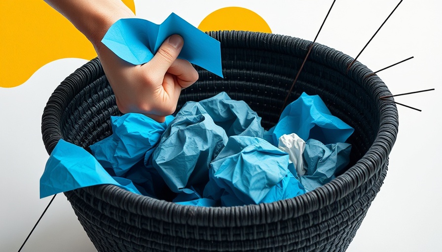 Abstract collage art depicting handling paper waste, exploring soft 404 crawl budget concept.