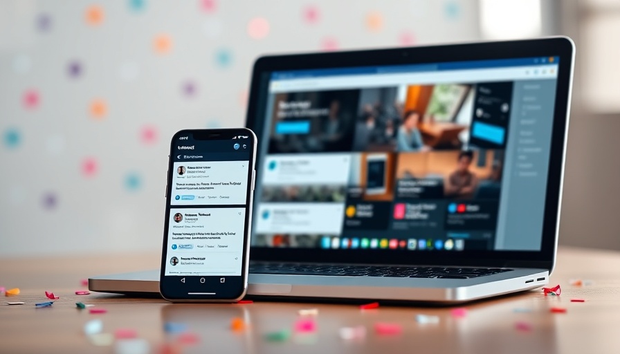 Smartphone and laptop displaying LinkedIn leaderboards for SMBs.