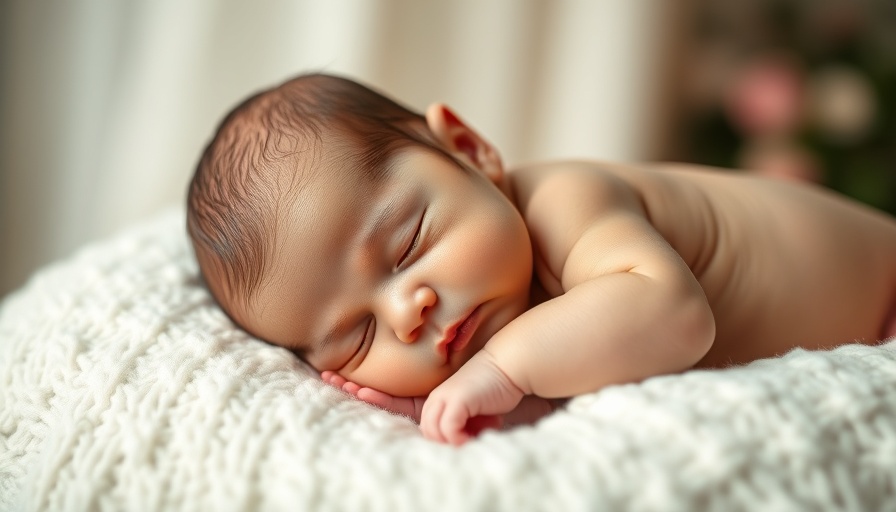 Newborn sleeping peacefully on soft blanket