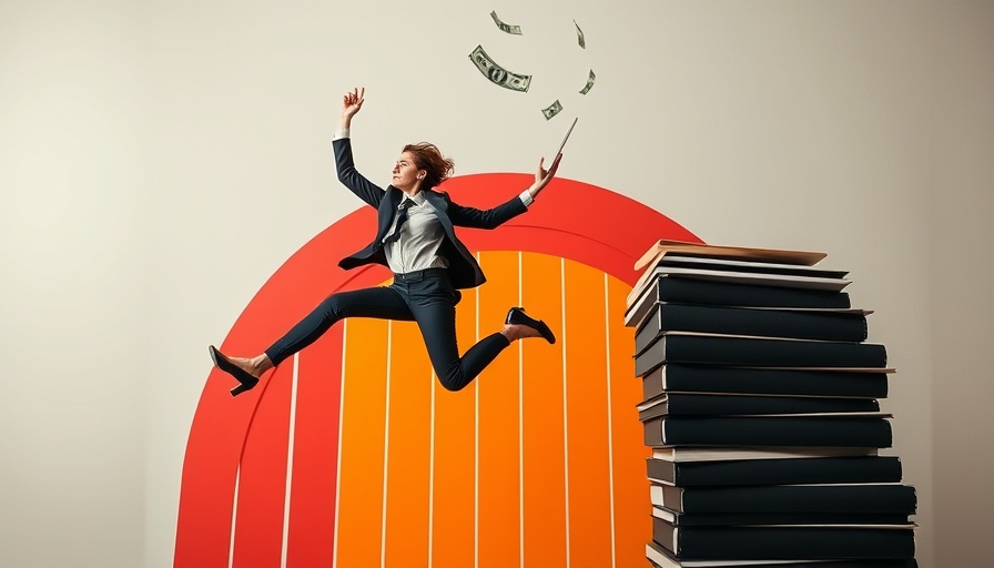 Collage illustrating reducing marketing tool sprawl, laptop emitting cash.