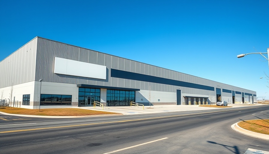 Modern commercial warehouse representing aircraft supply chain in India