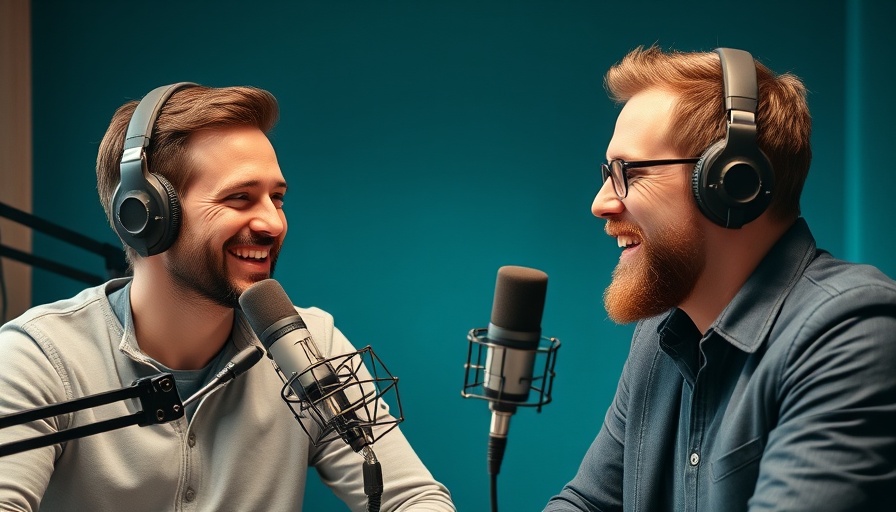 Two men discussing in podcast studio about longevity and habit formation.