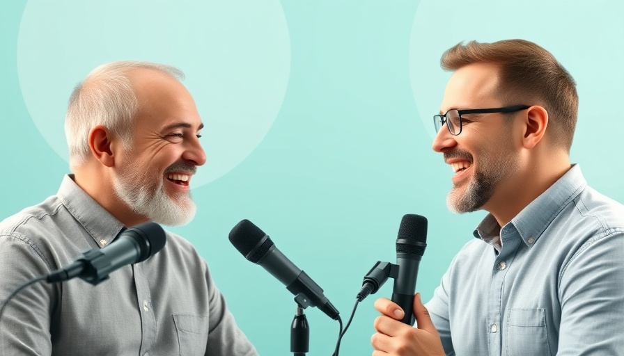 Two men discussing willpower building techniques on podcast.