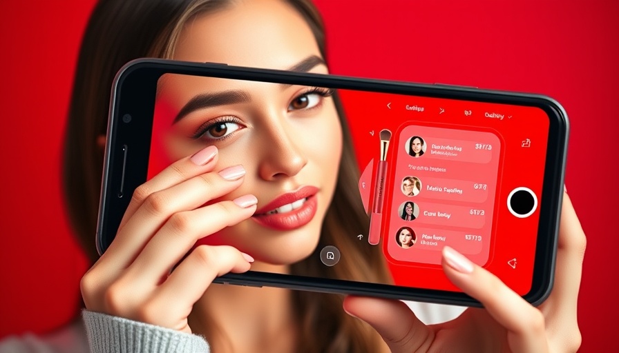 YouTube custom app promotions on a smartphone showing makeup tips video.