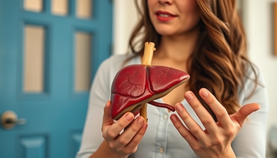 Woman discusses foods for a healthy liver with a liver model.