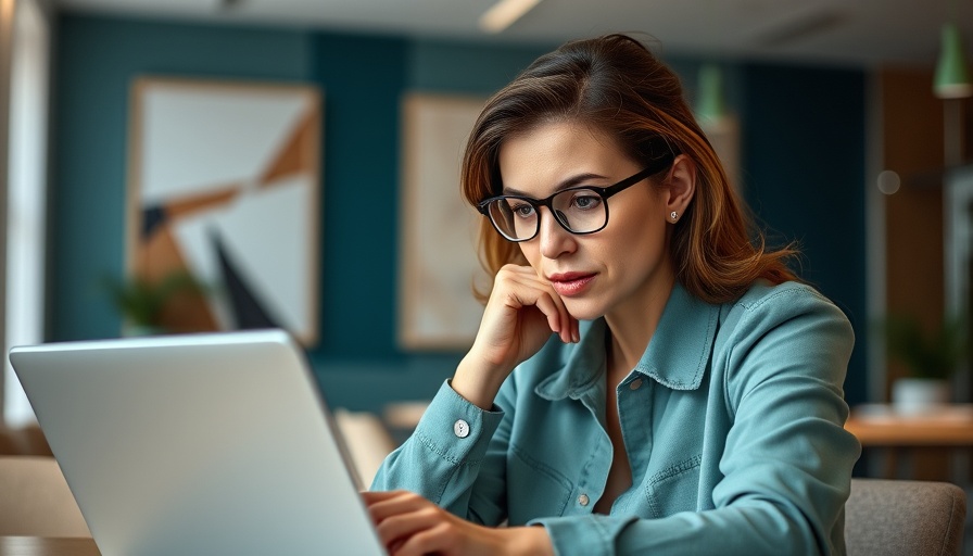 AI-powered Account-Based Marketing: Woman focused on laptop