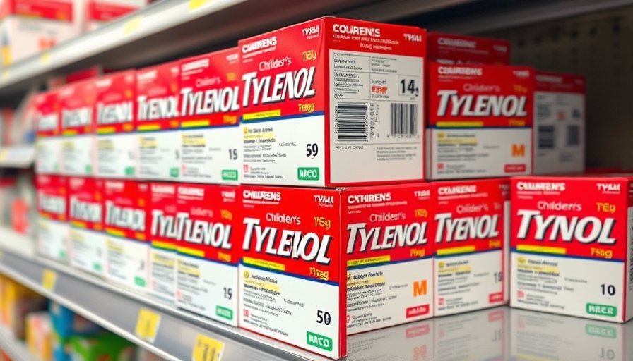 Children's Tylenol boxes on store shelf, Tylenol autism association