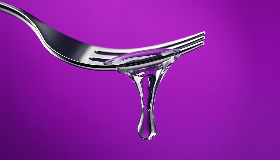 Chromium as an essential nutrient represented by dripping liquid fork.