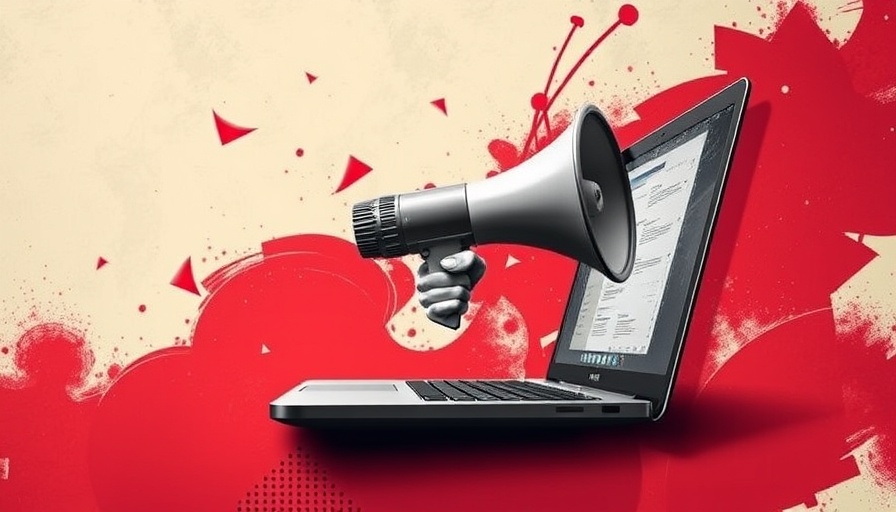 LLMs and Digital Marketing concept with megaphone and laptop.