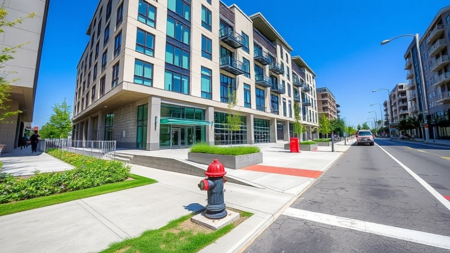 Franklinton new residential project street view, modern architecture.