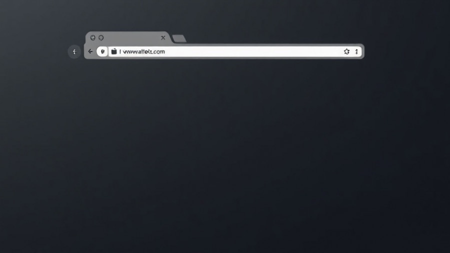 Minimalist web browser tab representing AI browser agent security risks.