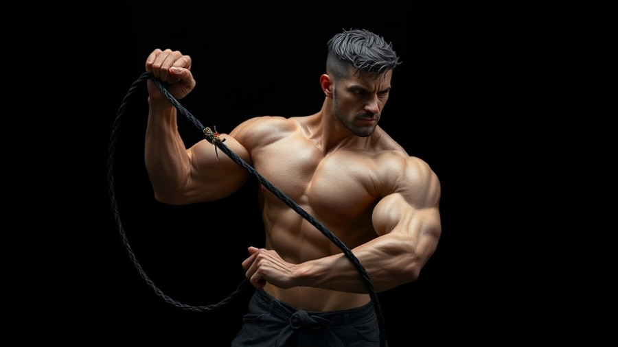 Enduring Suffering for Wealth concept with man holding whip.