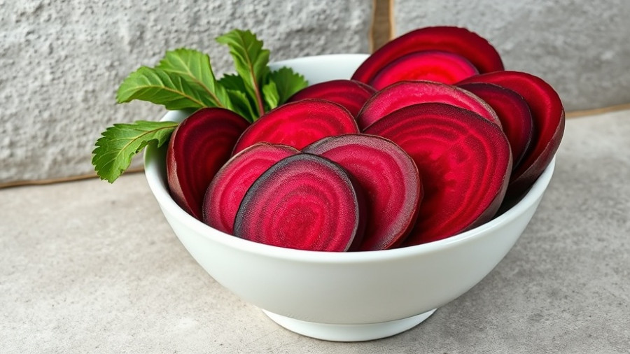 Vibrant beet slices in white bowl showcasing foods low in vitamin K.