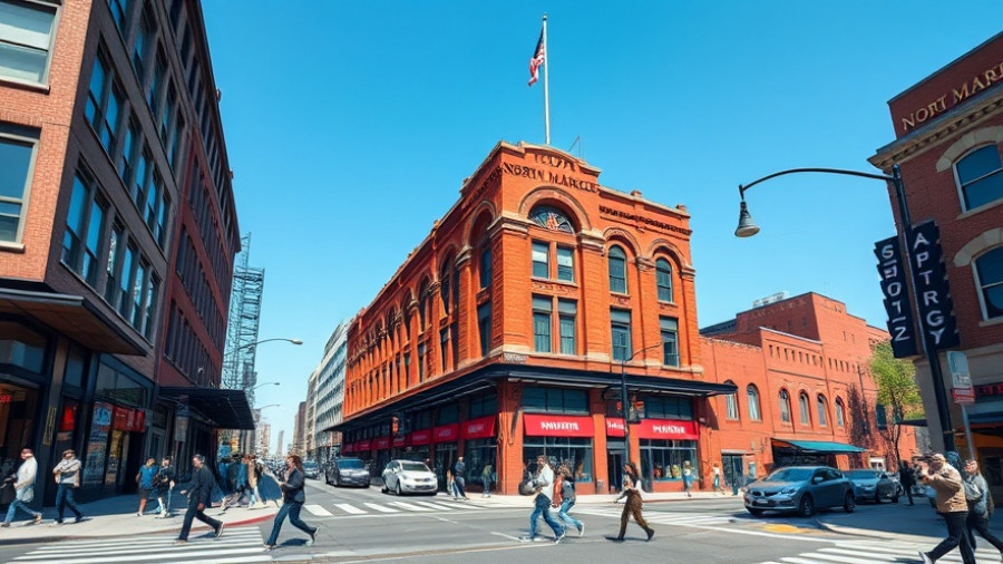North Market construction site with crane, increased funding context.