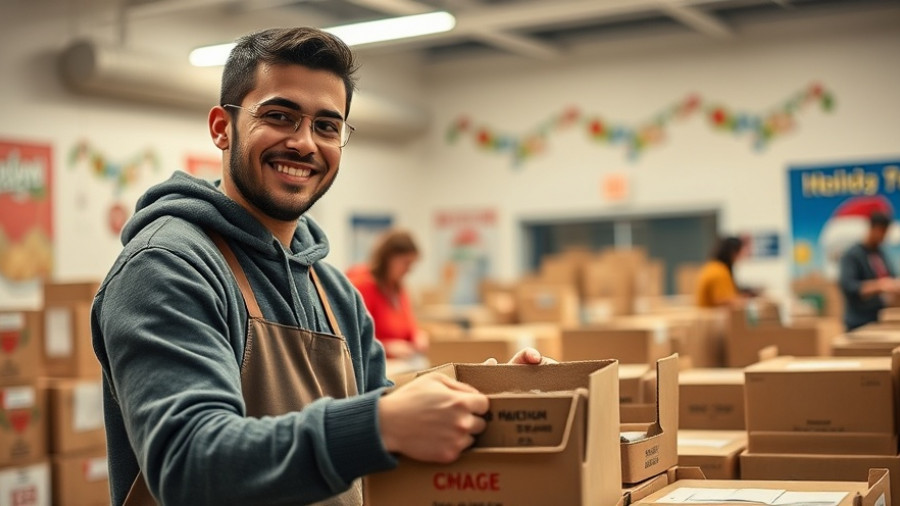 Ohio SNAP benefits during government shutdown image featuring volunteer packing food.